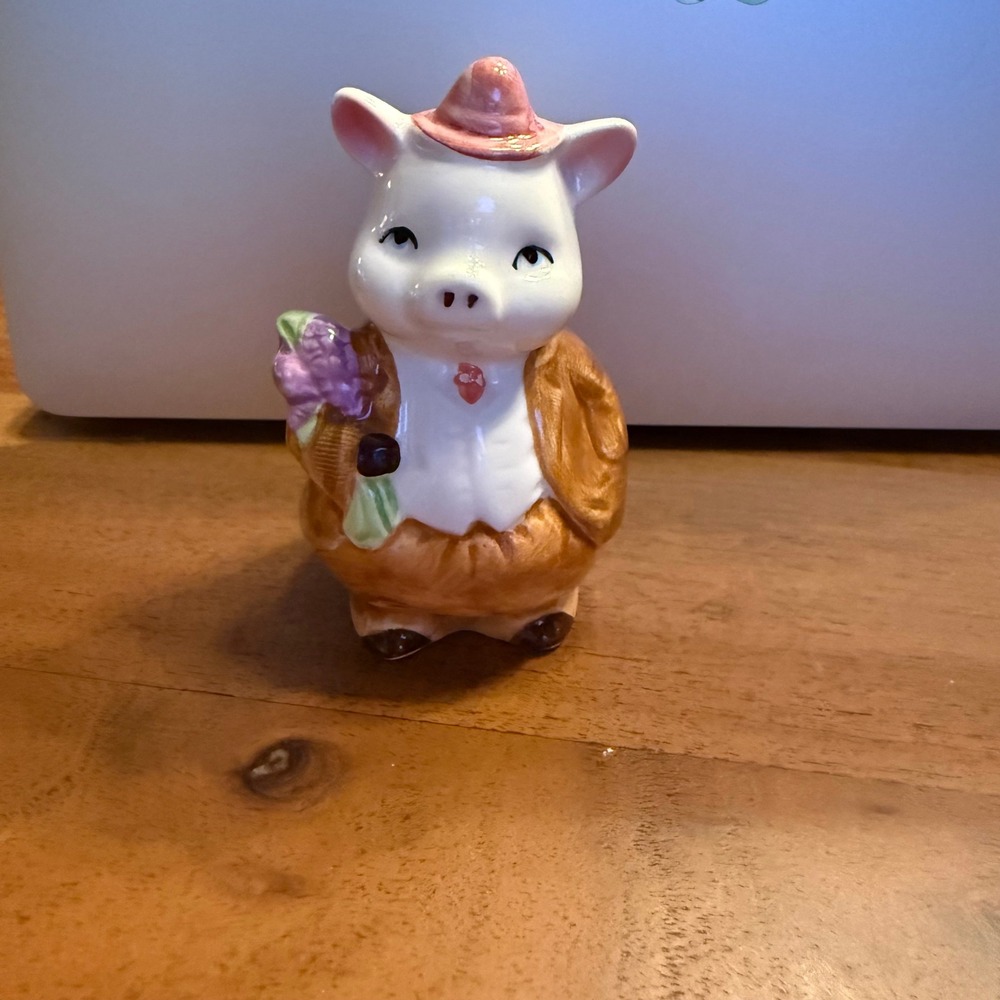 Ron Gordon Designs Spice‎ of Life Pig Salt Shaker Vintage Ceramic Piggy Figurine